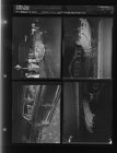 Wrecks, man hit and killed on highway, 1951 Plymouth; (4 Negatives (October 8, 1955) [Sleeve 8, Folder d, Box 7]